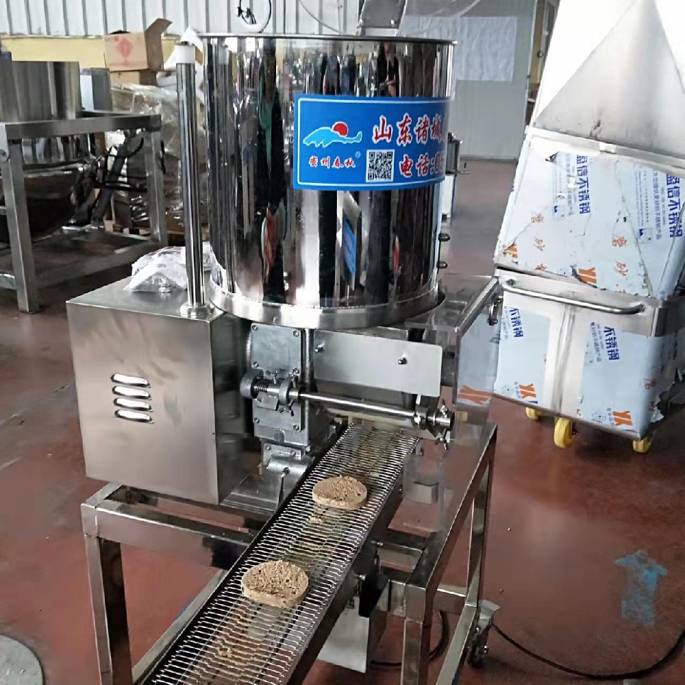 速冻牛肉饼制作流程方法，牛肉饼生产线，牛肉饼成型机